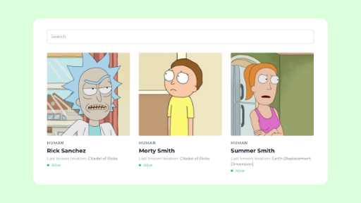 Rick and Morty Characters